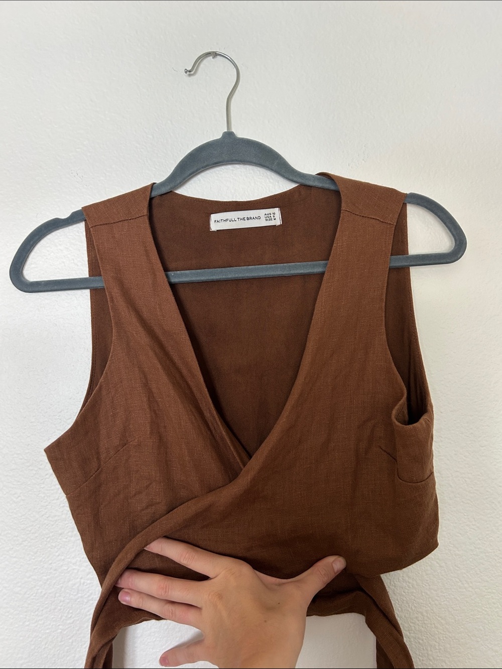 Faithfull the Brand Wrap Crop Top